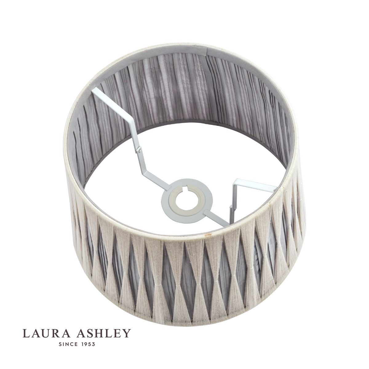 Laura Ashley Gathered Pleat Cotton Shade Charcoal 30cm/12 inch