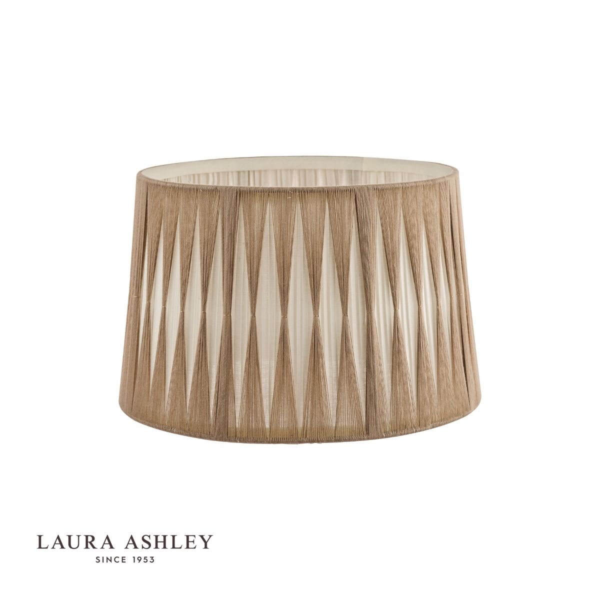 Laura Ashley Gathered Pleat Cotton Shade Natural 30cm/12 inch