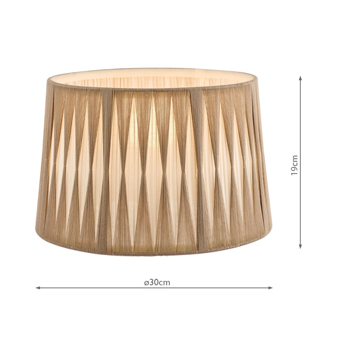 Laura Ashley Gathered Pleat Cotton Shade Natural 30cm/12 inch