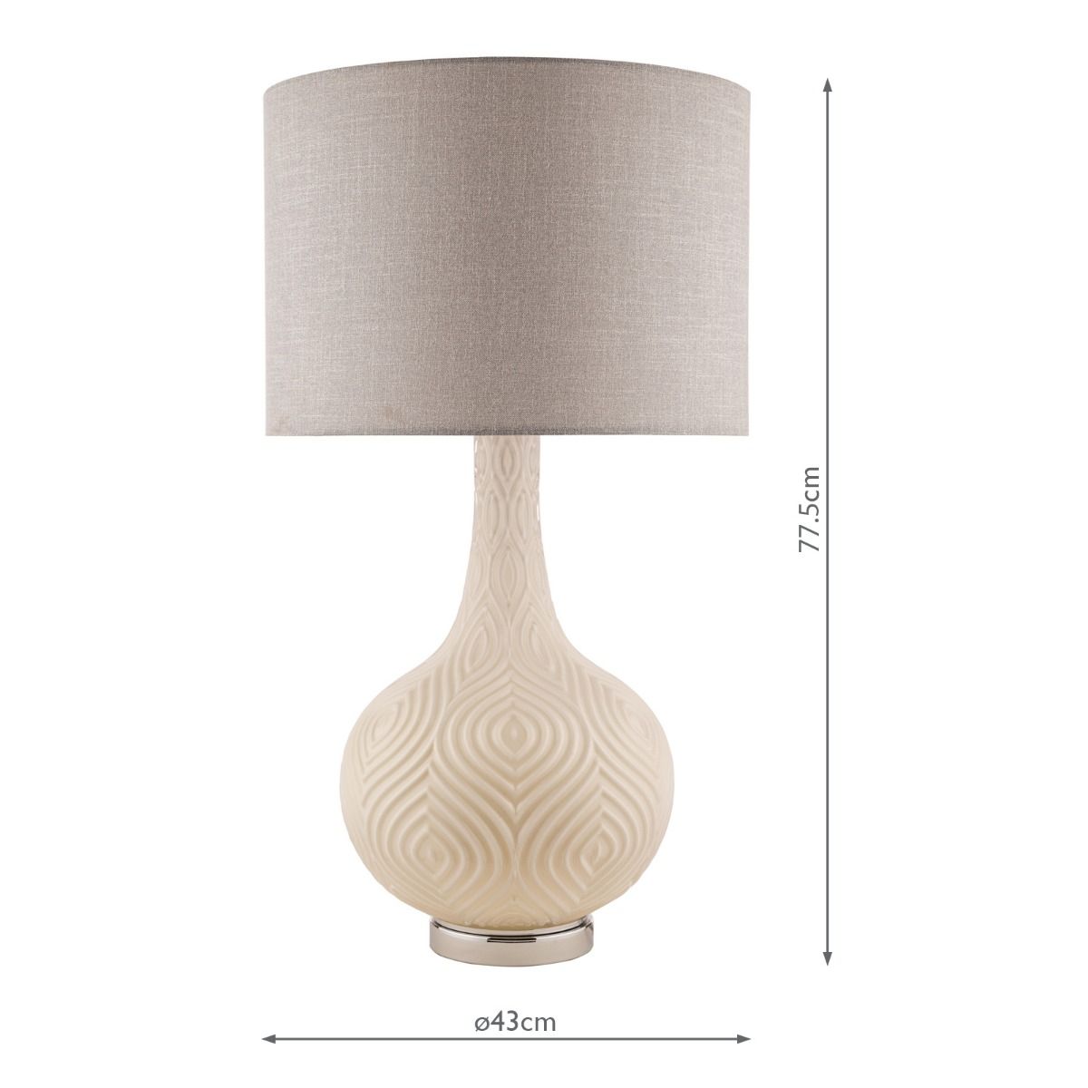 Laura Ashley Grace Table Lamp Patterned Glass with Shade