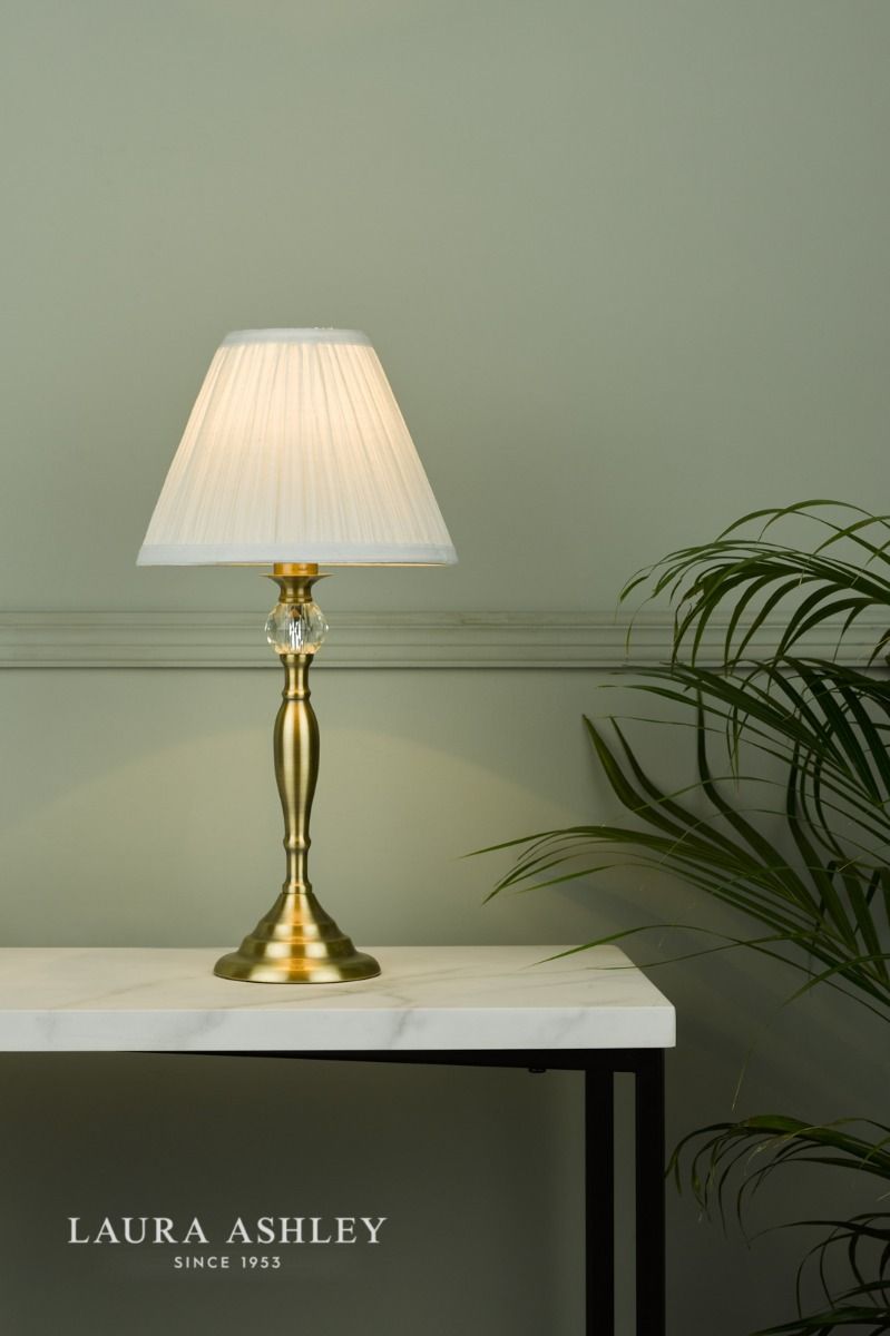 Laura Ashley Ellis Table Lamp Antique Brass With Ivory Shade