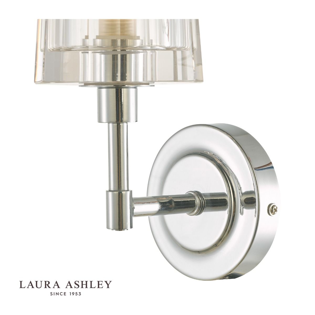 Laura Ashley Blake Bathroom Wall Light Crystal Polished Chrome IP44
