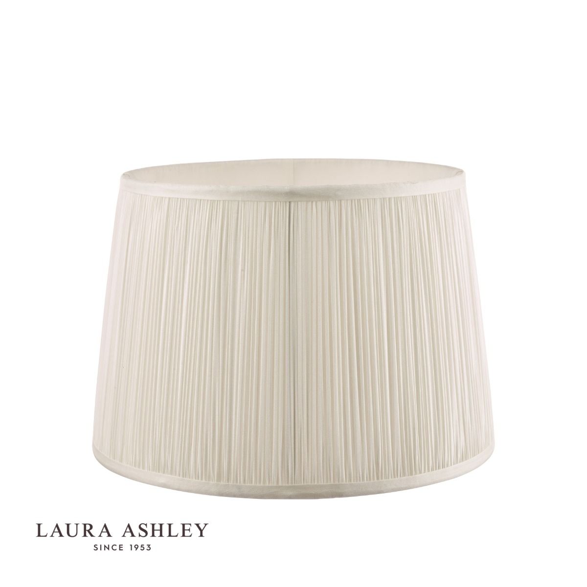 Laura Ashley Hemsley Pleated Silk Empire Drum Shade Cream 35cm/14 Inch