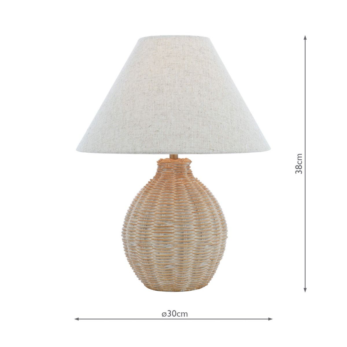 Laura Ashley Fernhill Table Lamp Matt Cream With Shade