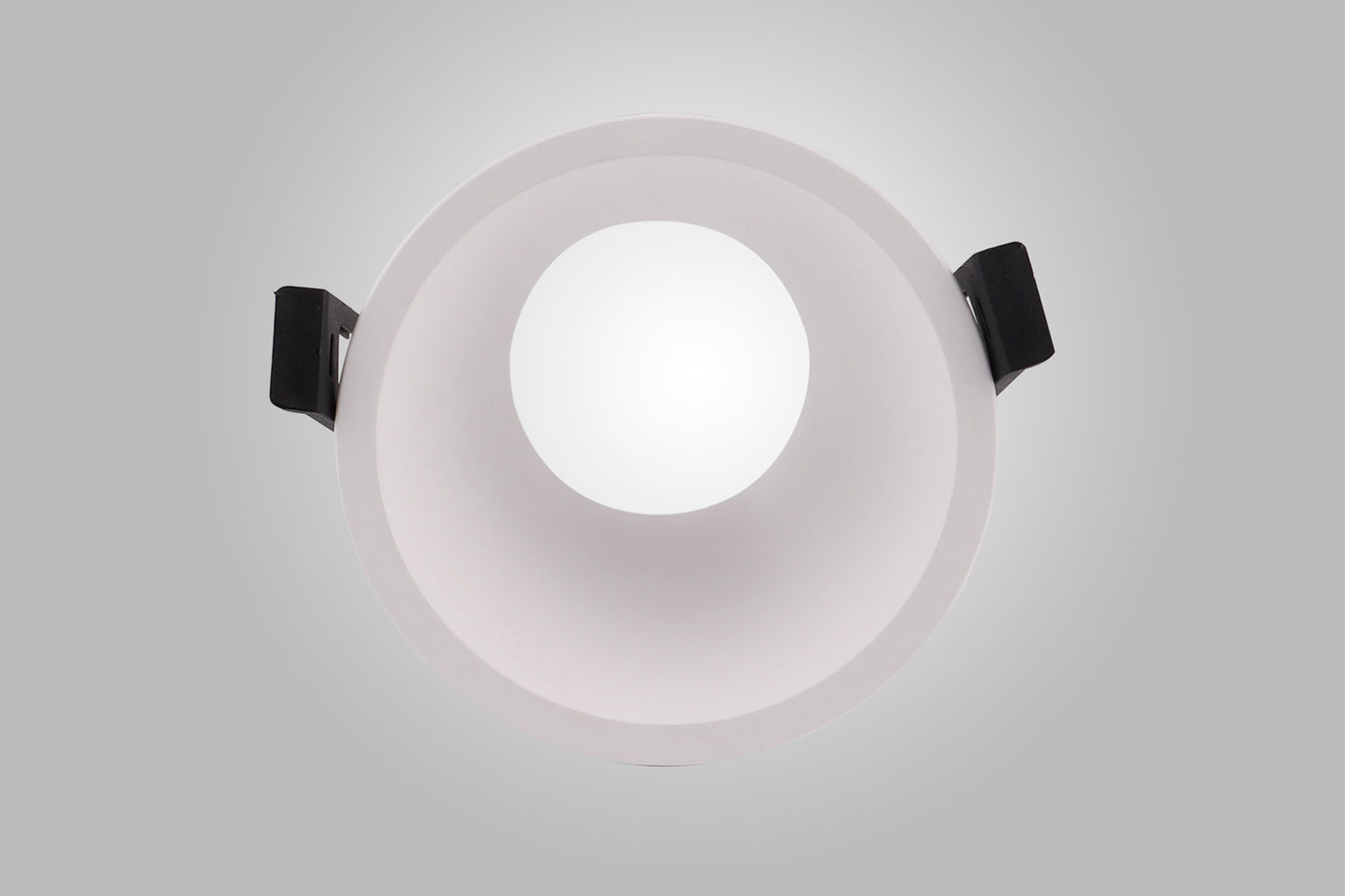 Lamborjini Funnel 45°, 85mm Cut Out, Spotlight Round, 1 x GU10 (Max 12W), White, Lampholder Included by Mantra