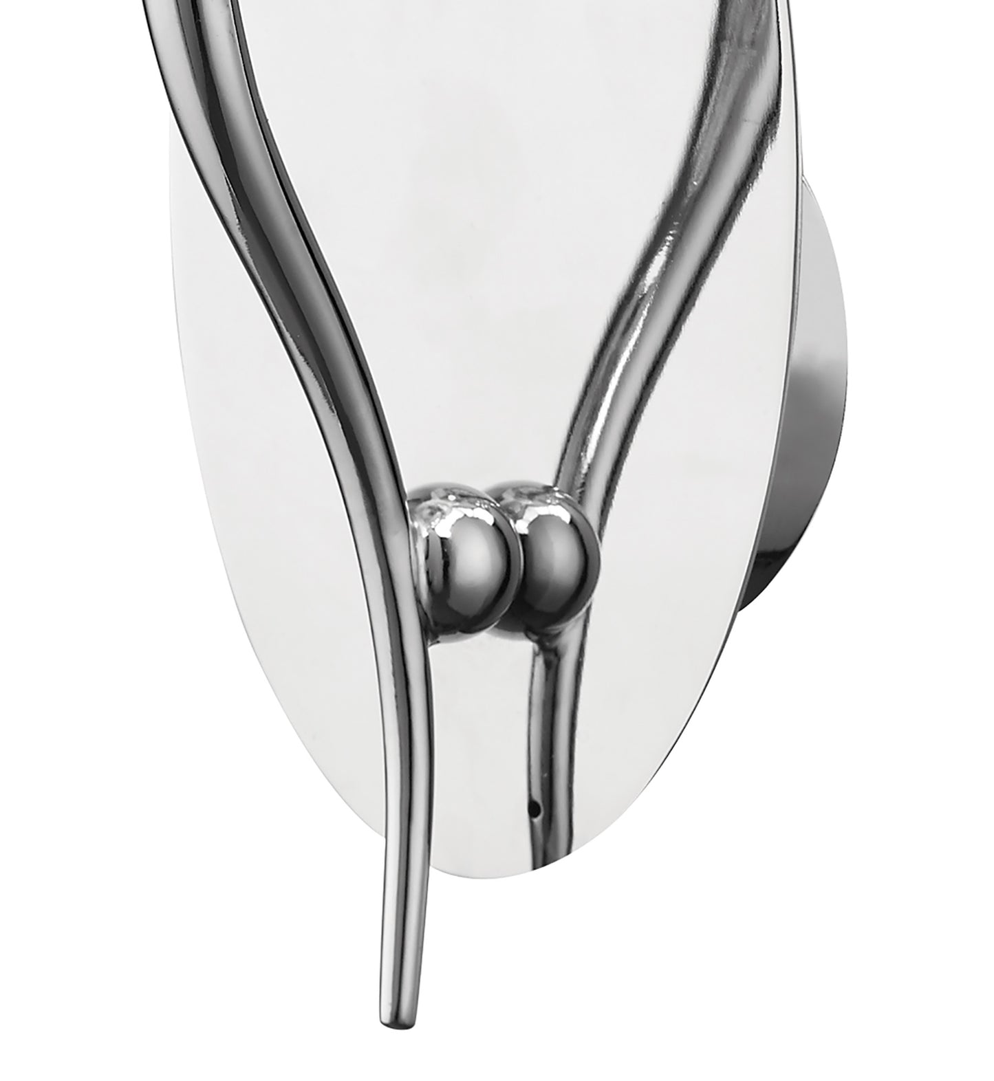 Loewe Wall Lamp Switched 1 Light E14, Polished Chrome With Cream Shade by Mantra