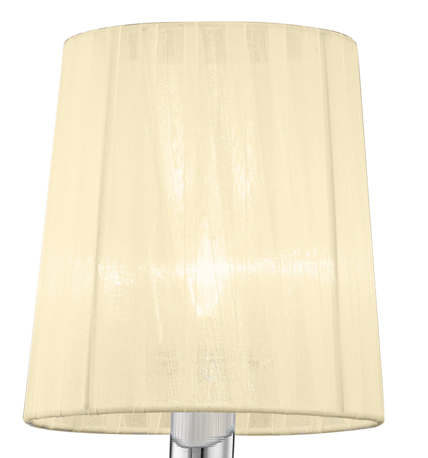 Loewe Wall Lamp Switched 1 Light E14, Polished Chrome With Cream Shade by Mantra