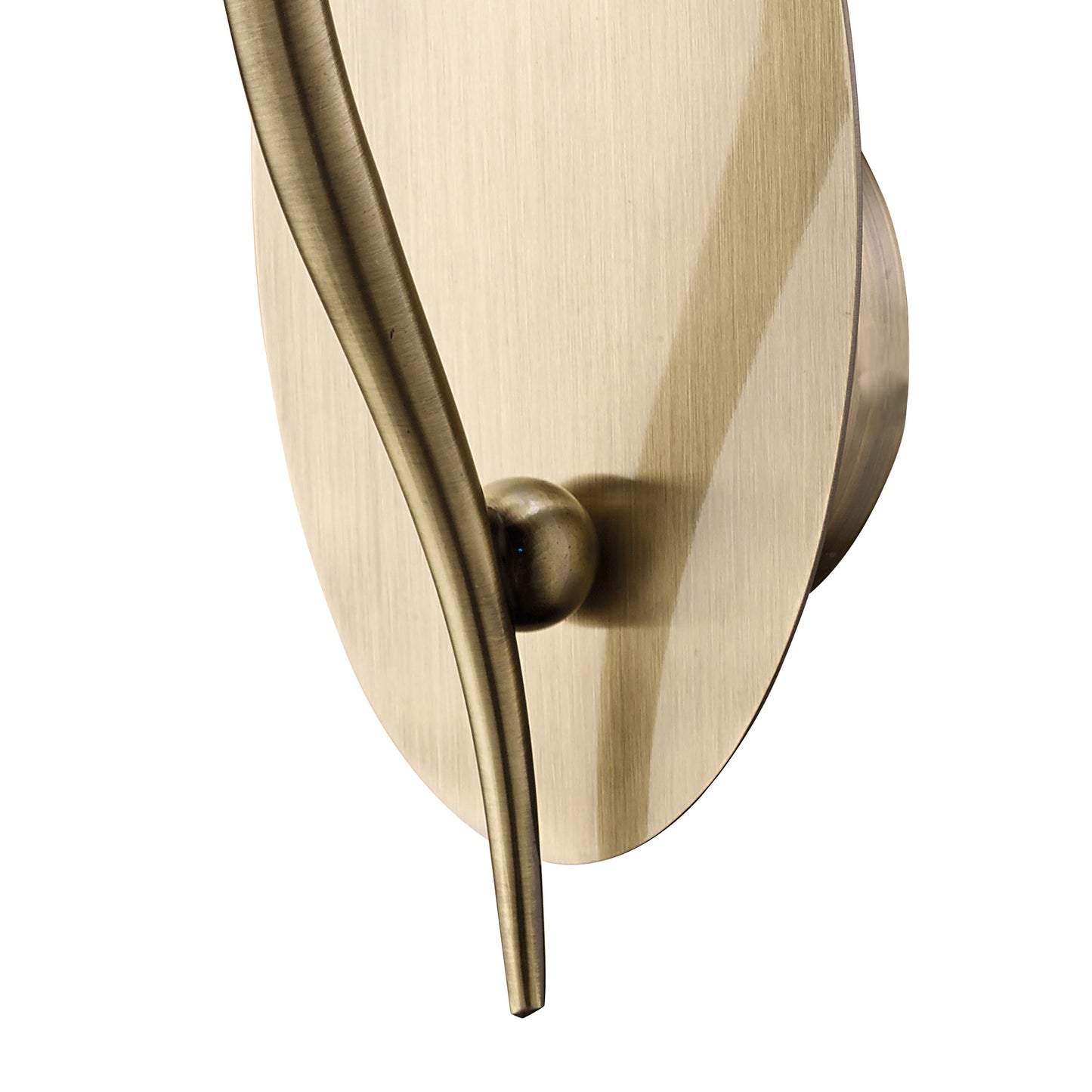 Loewe Wall Lamp 1 Light E14, Antique Brass With White Shade (4735) by Mantra