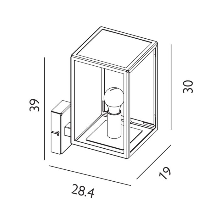 Lofoten 1 Light Wall Light with Arm - Black