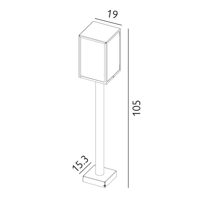 Lofoten 1 Light Pillar - Black