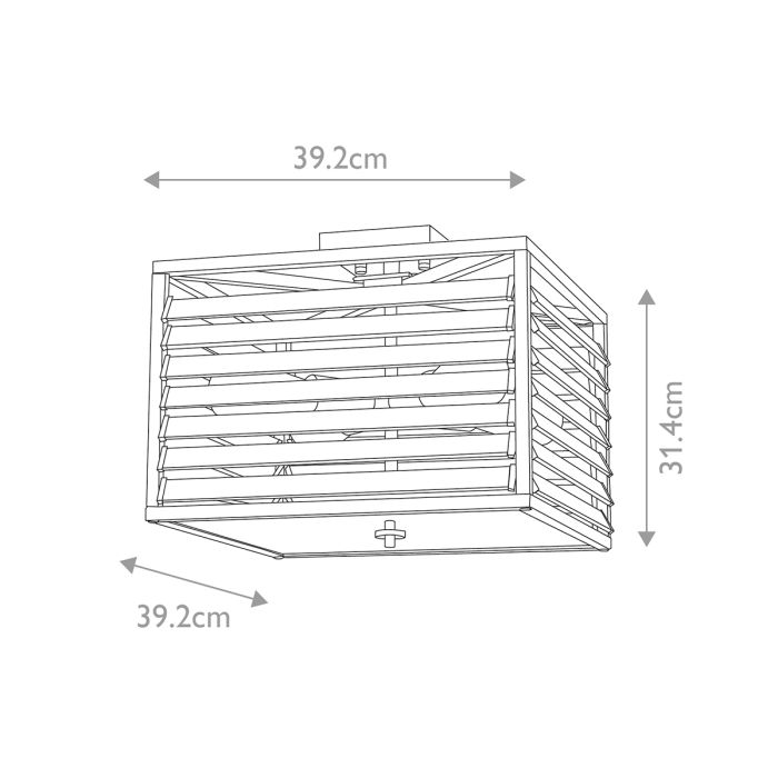 Louvre 4 Light Flush - Painted Gunmetal