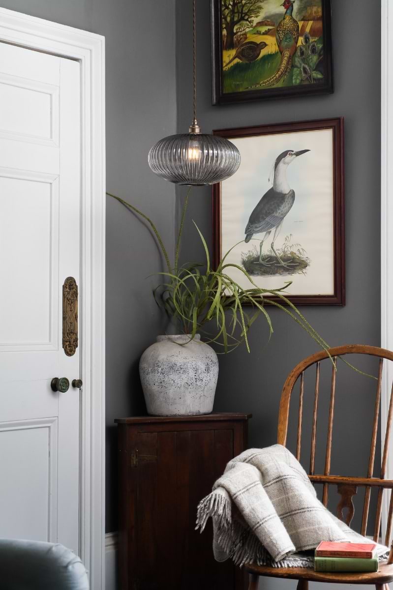 Henley Ellipse Smoked Glass Pendant Light