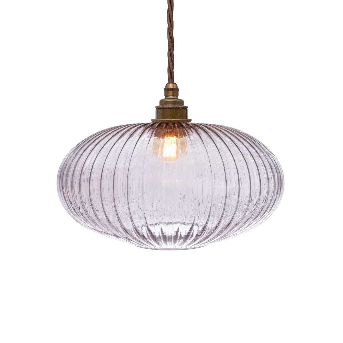 Henley Ellipse Smoked Glass Pendant Light