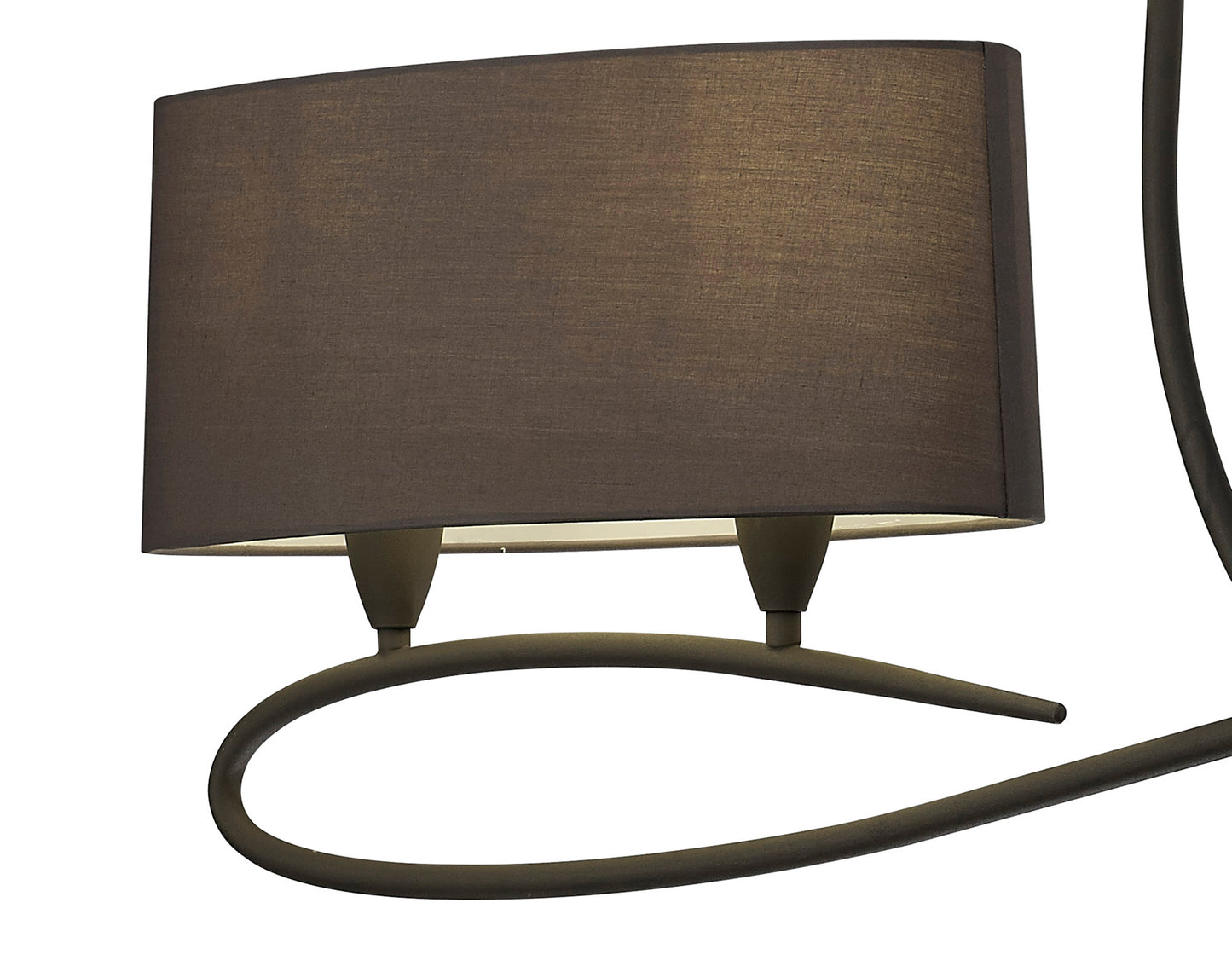 Lua Linear Pendant 2 Arm 4 Light E27, Ash Grey With Ash Grey Shades by Mantra
