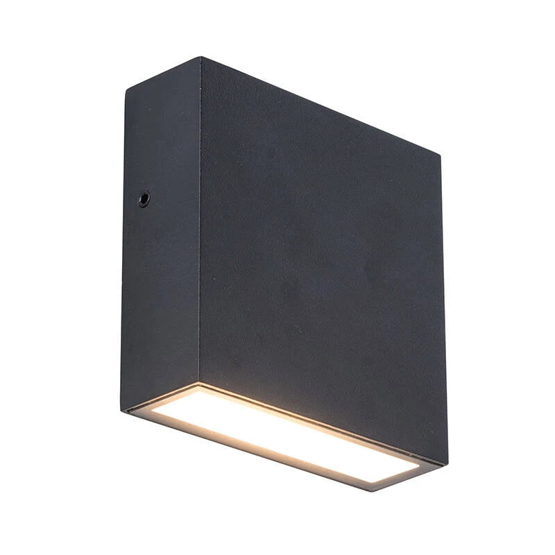 Gemini XF Square LED Wall Light Black - IP54