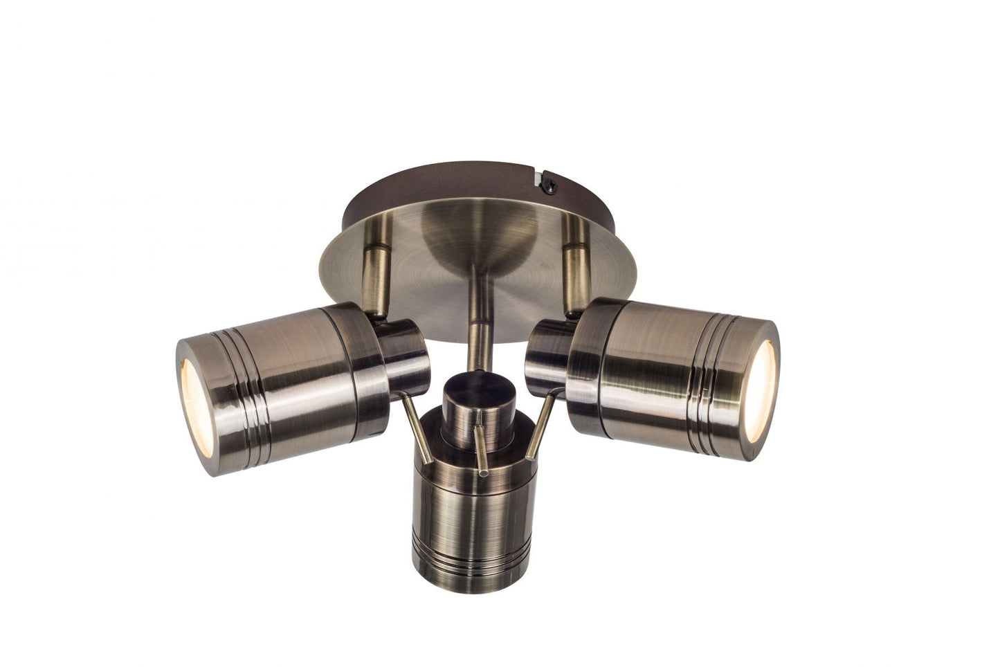 Luxo 3 Light Spotlight Antique Brass
