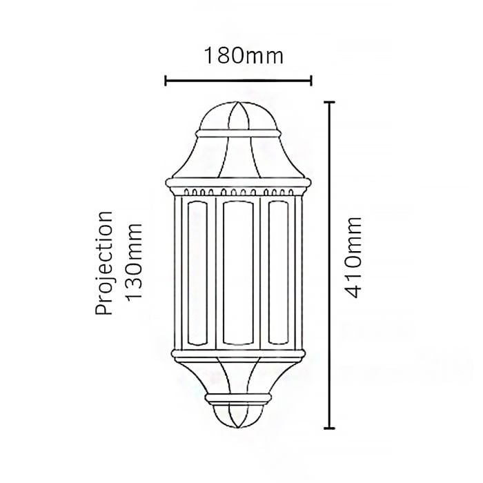 Malaga 1 Light Wall Lantern - White