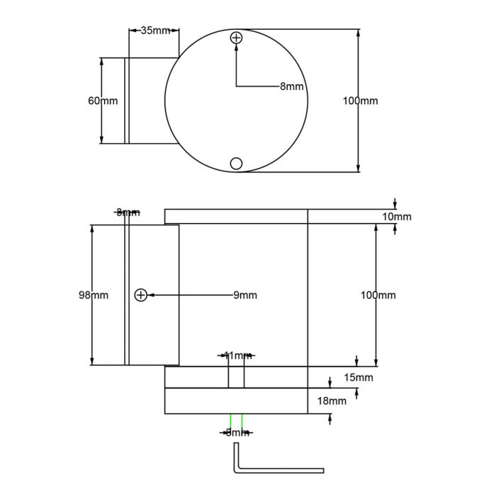 Magnus 1 Light Wall Light - Graphite