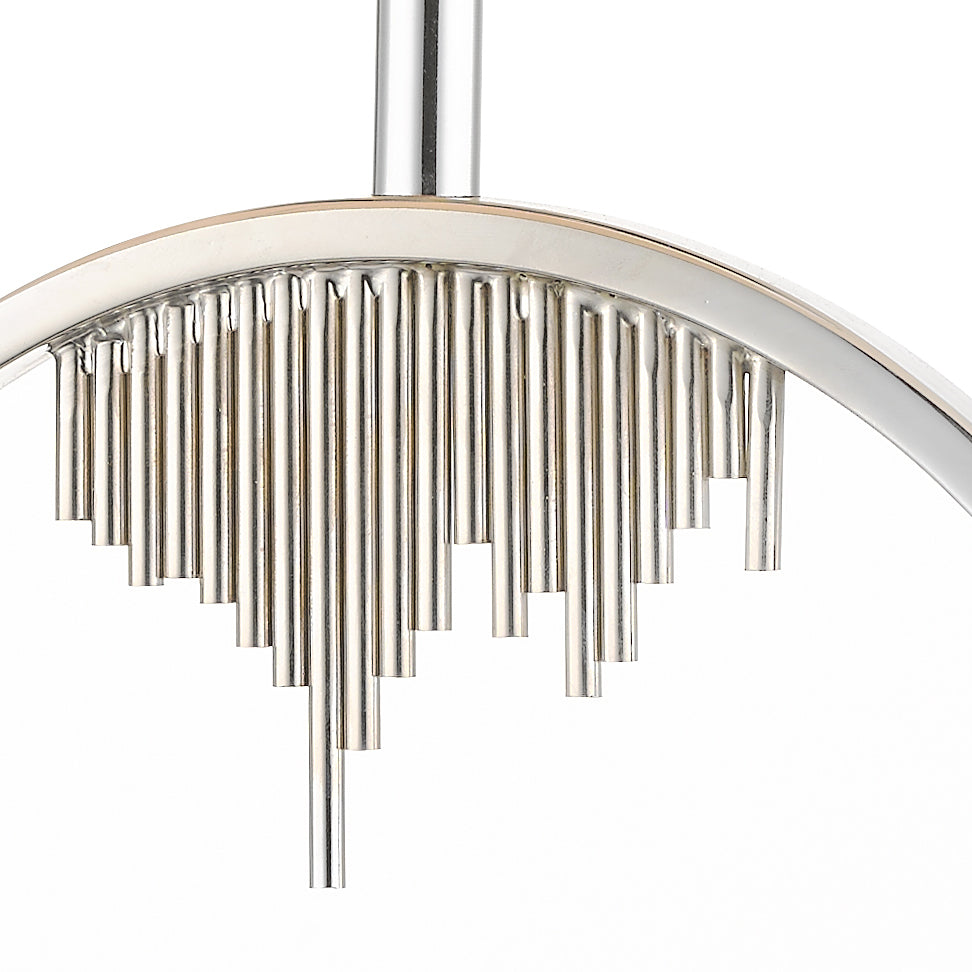 Manhatten Polished Chrome and Crystal Table Lamp c/w Shade