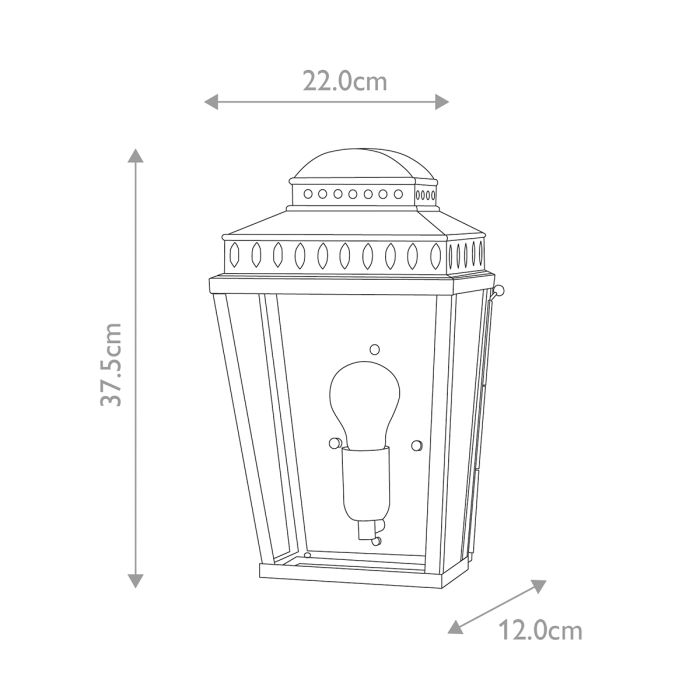 Mansion House 1 Light Wall Lantern - Aged Brass