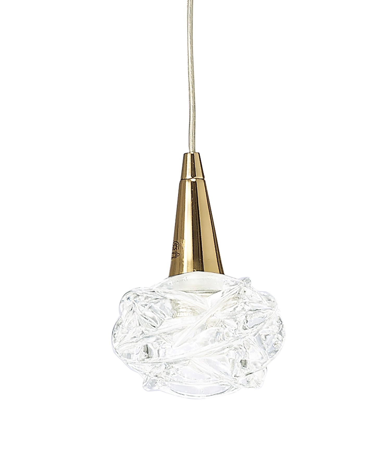 Maremagnum Pendant 1 Light G9, French Gold by Mantra