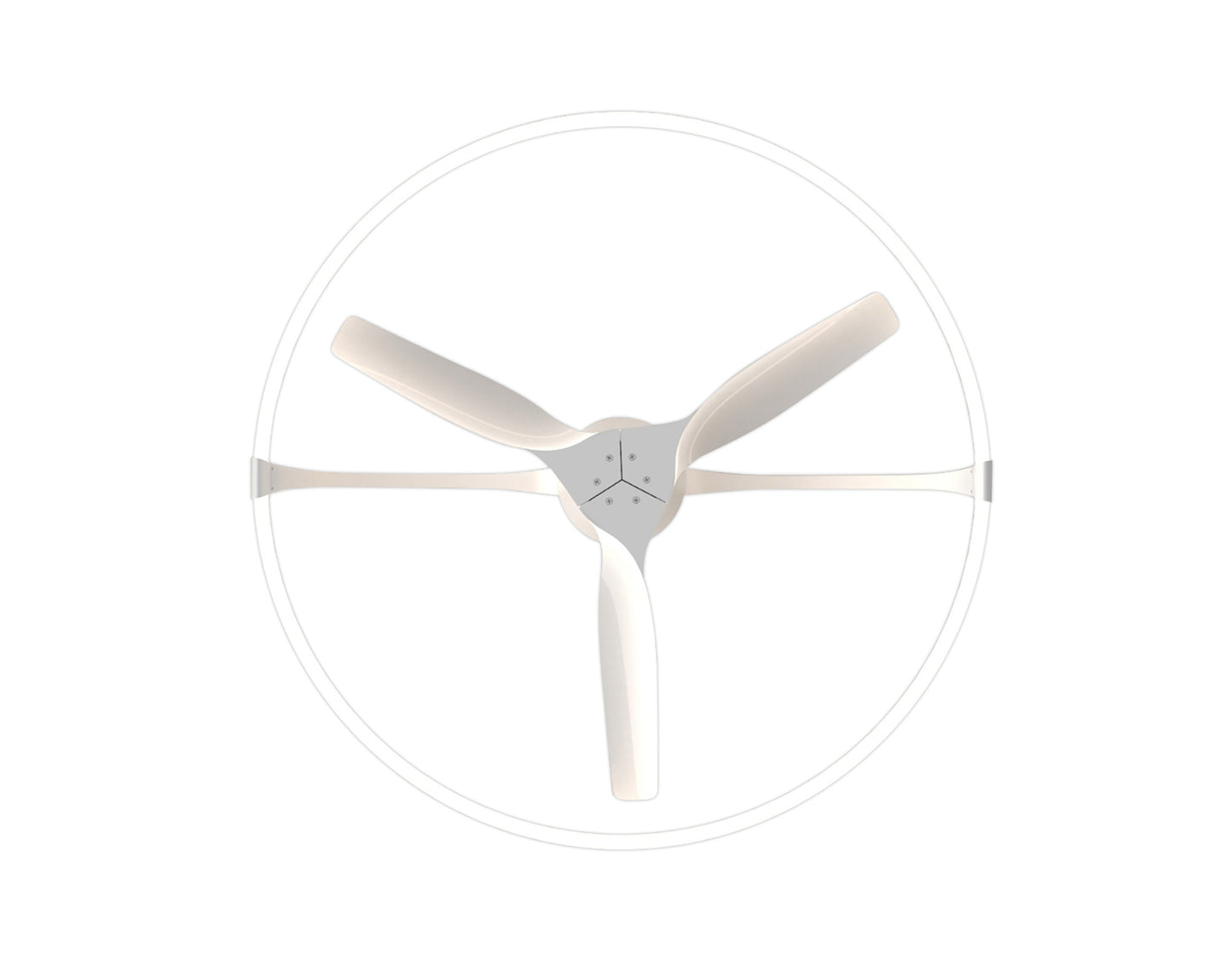 Nepal 75W LED Dimmable Ceiling Light With Built-In 35W DC Reversible Fan, White Finish c/w Remote Control, APP & Alexa/Google Voice Control, 7200lm by Mantra