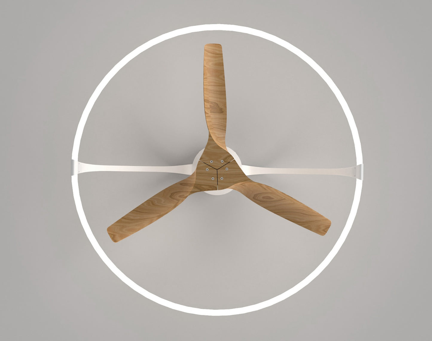 Nepal 75W LED Dimmable Ceiling Light With Built-In 35W DC Reversible Fan, White/Wood Finish c/w Remote, APP & Alexa/Google Voice Control, 7200lm by Mantra