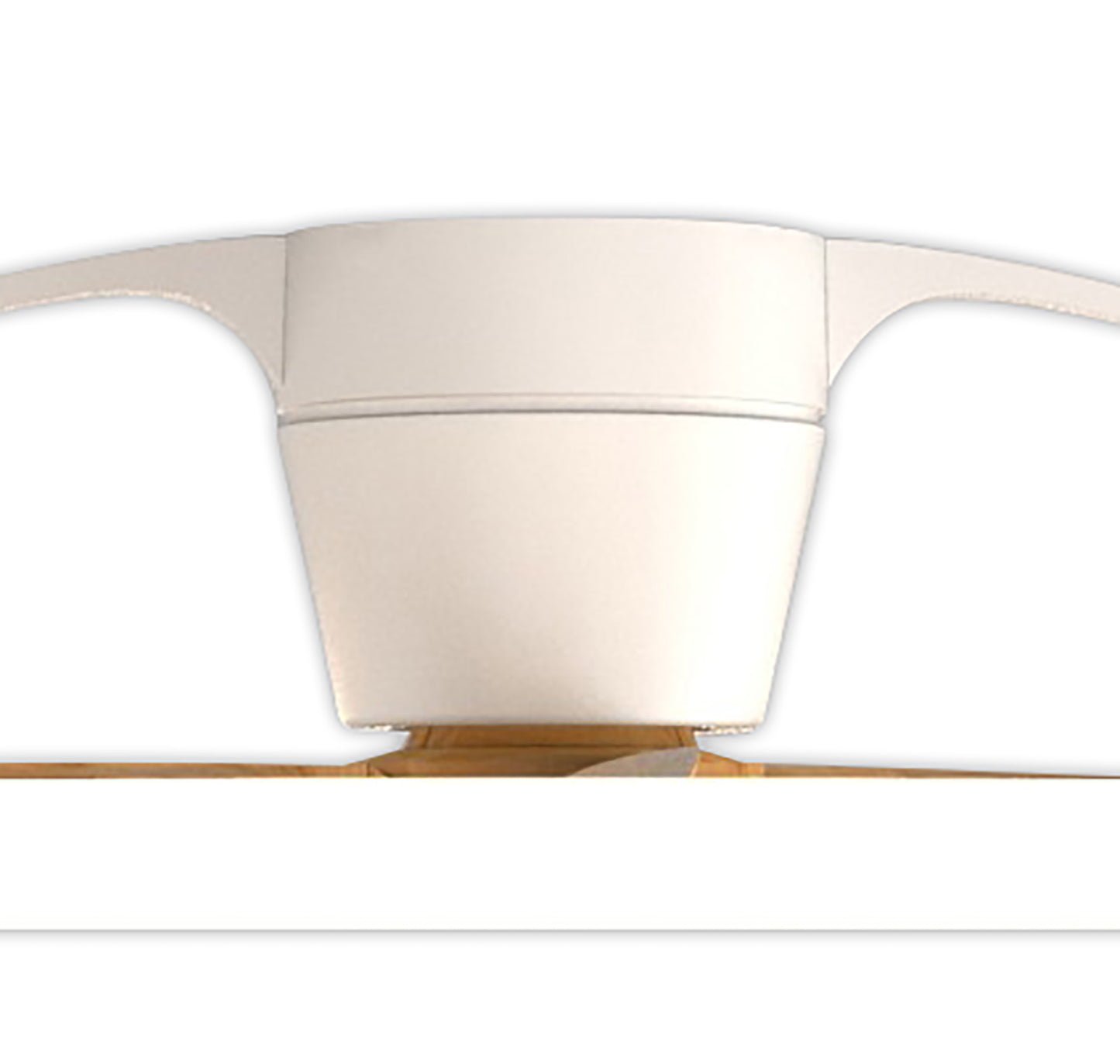 Nepal 75W LED Dimmable Ceiling Light With Built-In 35W DC Reversible Fan, White/Wood Finish c/w Remote, APP & Alexa/Google Voice Control, 7200lm by Mantra