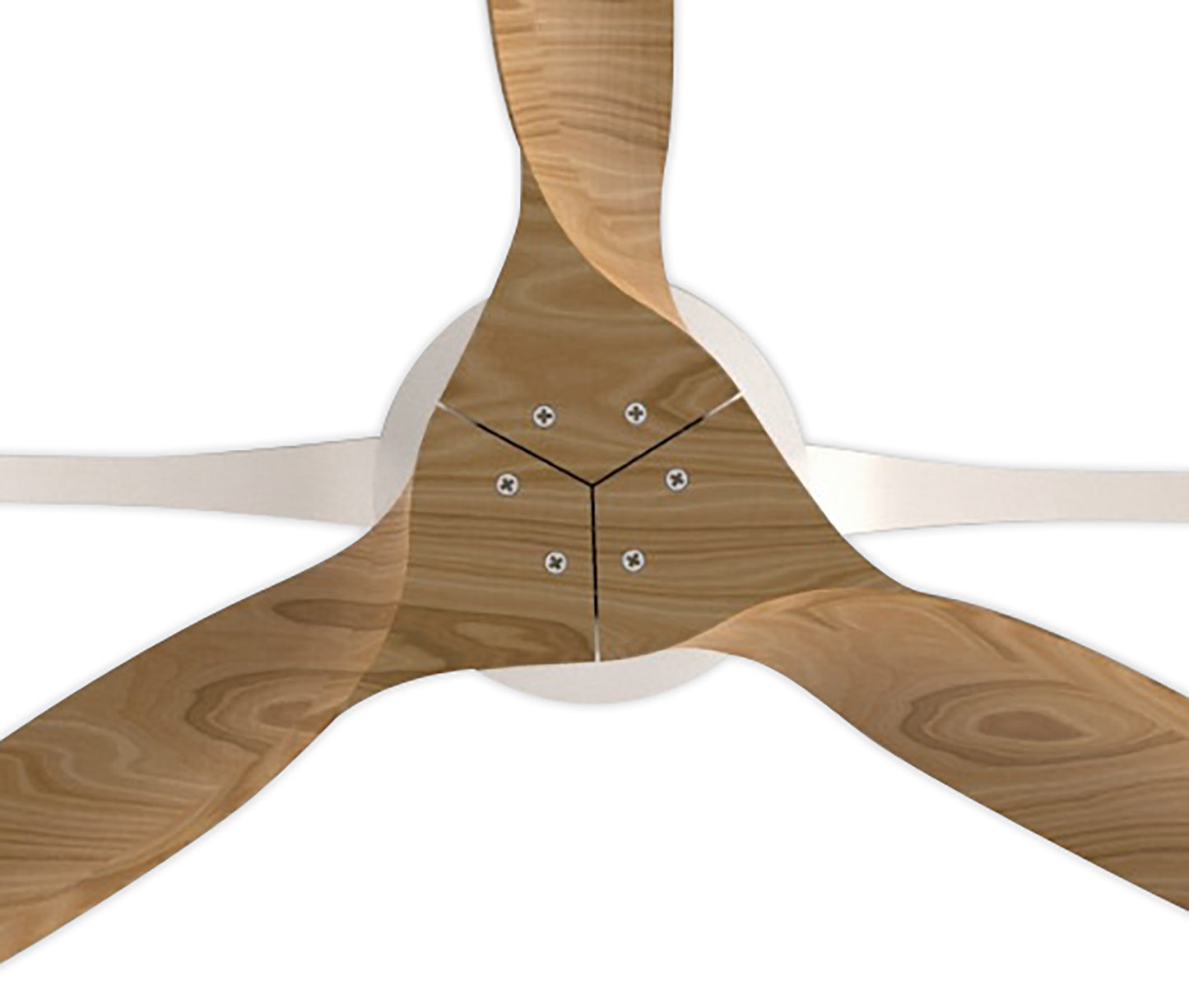 Nepal 75W LED Dimmable Ceiling Light With Built-In 35W DC Reversible Fan, White/Wood Finish c/w Remote, APP & Alexa/Google Voice Control, 7200lm by Mantra