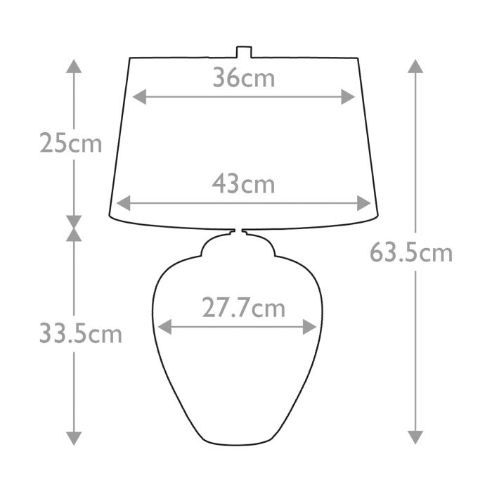 Oakleigh Park Table Lamp - Green / Brown