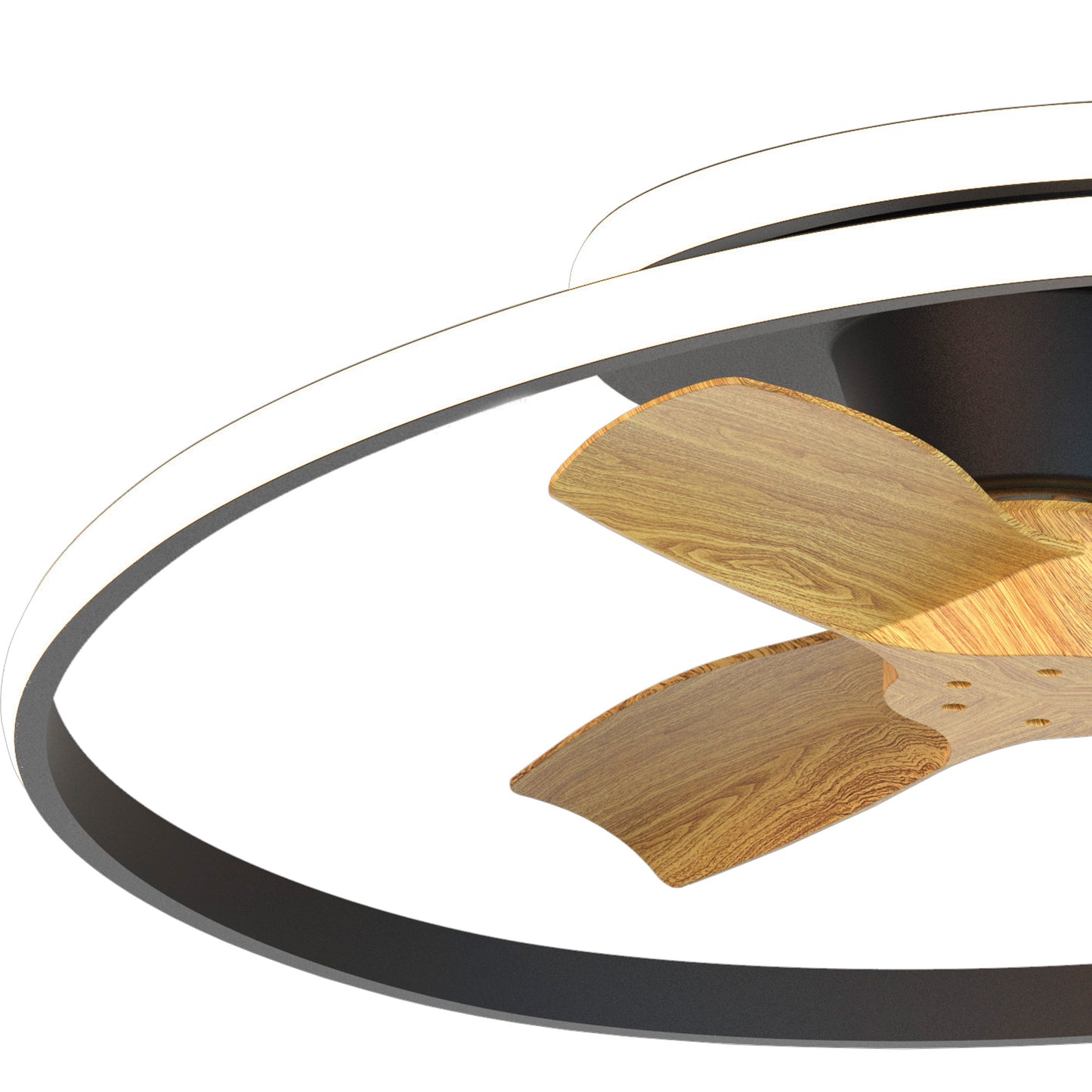Ocean 60W LED Dimmable Ceiling Light With Built-In 35W DC Reversible Fan, Black, 4200lm, 5yrs Warranty by Mantra