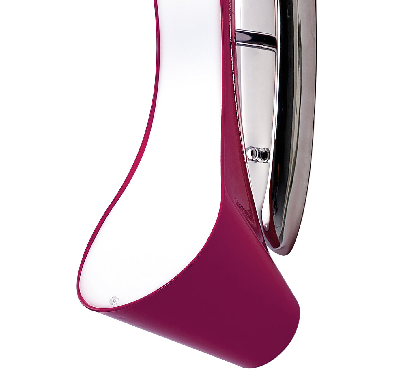 Ora Wall Lamp 2 Light E27, Gloss Purple/White Acrylic/Polished Chrome, CFL Lamps INCLUDED by Mantra