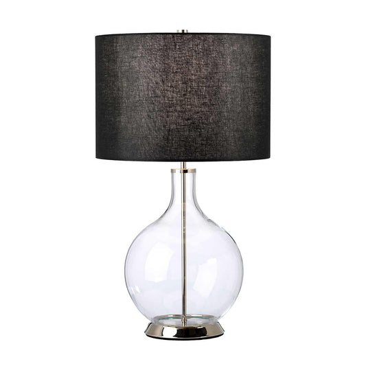 Orb 1 Light Table Lamp – Polished Nickel/Black Shade