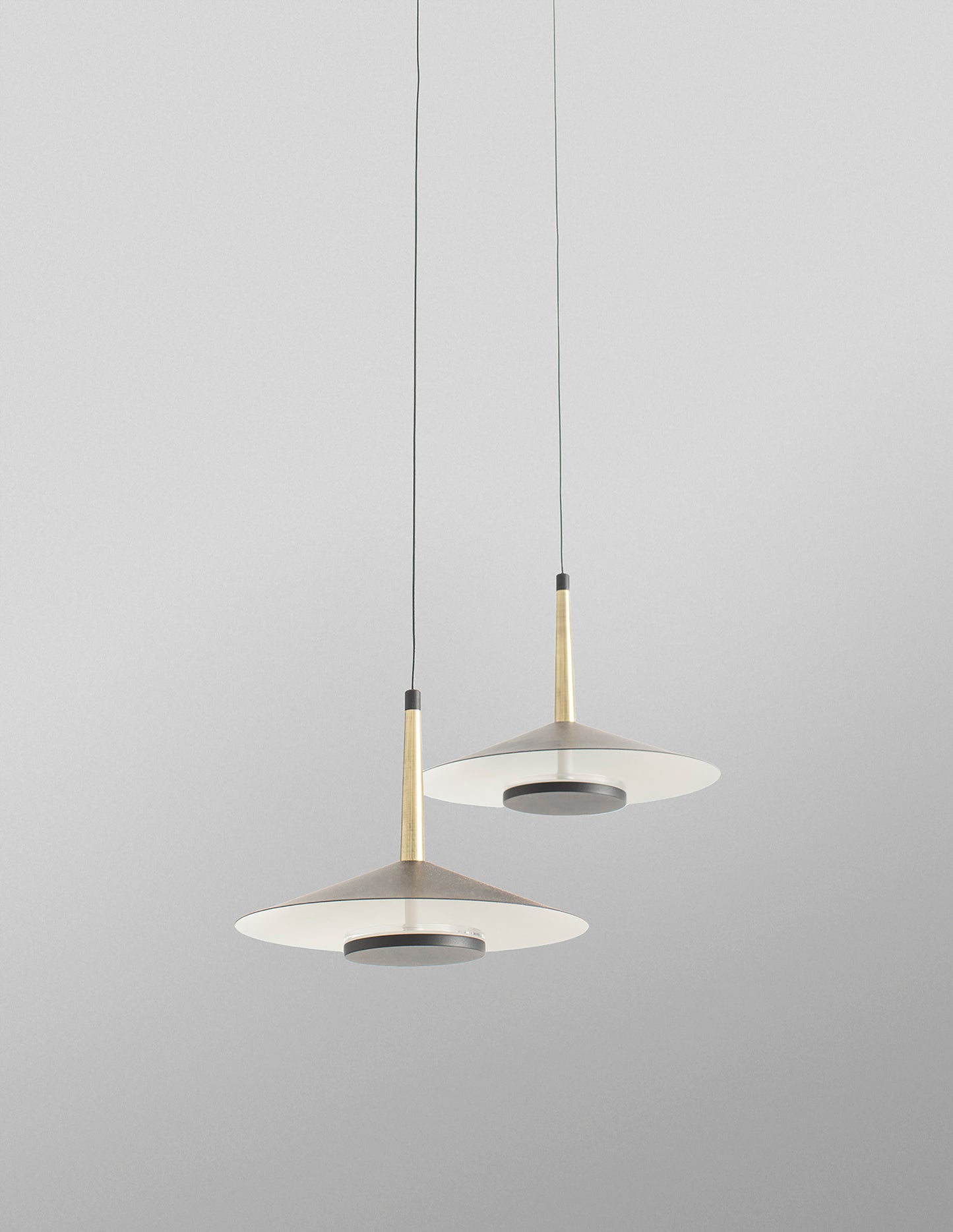 Orion 2 Light Linear Pendant , 16W LED, 3000K, 1180lm, Black,/Antique Brass, 3yrs Warranty by Mantra
