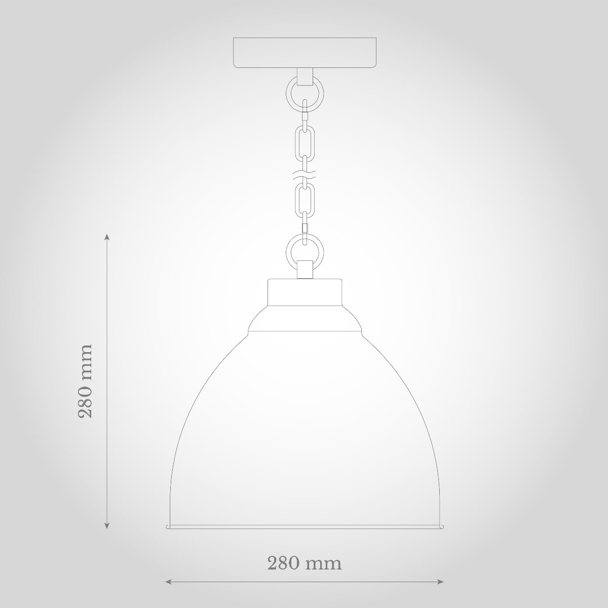 Oxford Vintage Pendant Light in Matt Black