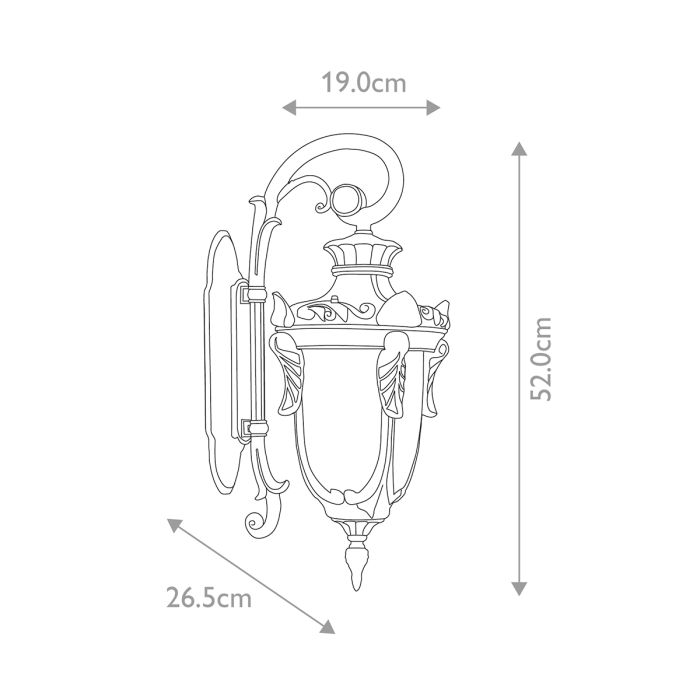 Philadelphia 1 Light Medium Down Wall Lantern - Old Bronze