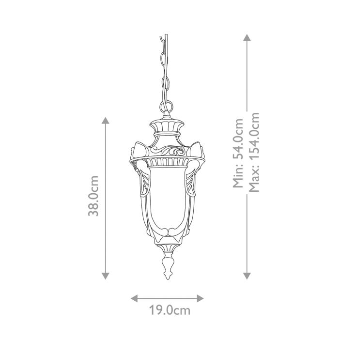 Philadelphia 1 Light Medium Chain Lantern - Old Bronze