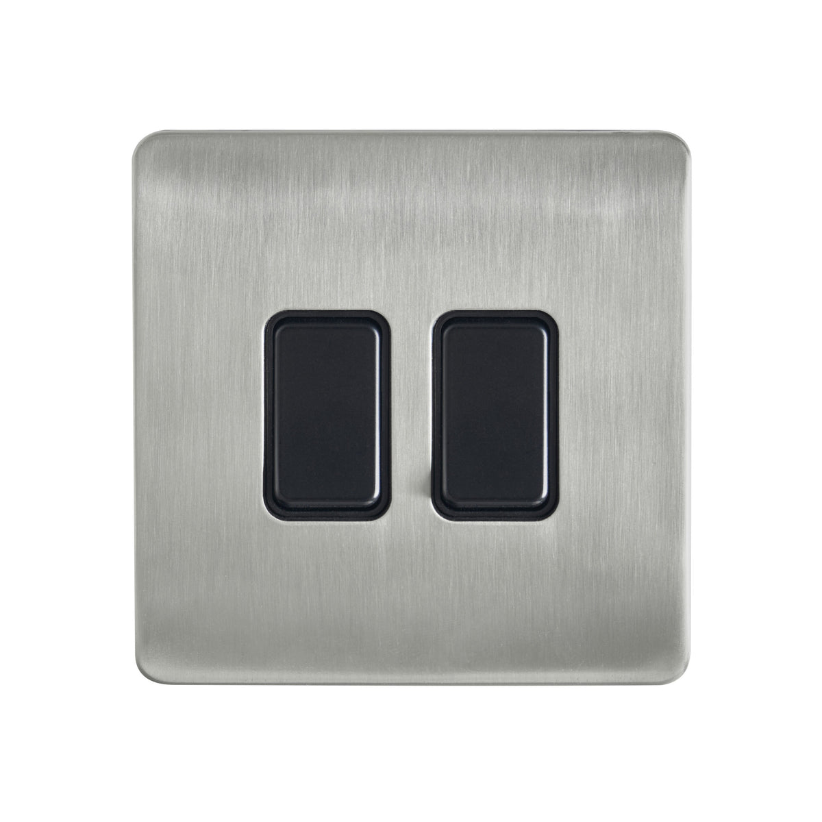 Kinetic Plated 2 Gang Grid Switch Satin Nickel -Order Back Plate & Switch Separately
