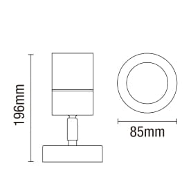 Leto 1 Light Adjustable IP65 Outdoor Wall Light - White