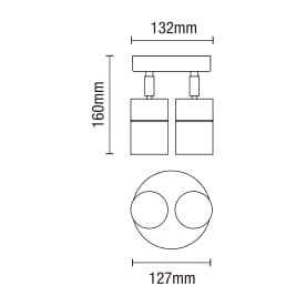 Leto Twin Outdoor Wall Light, Stainless Steel