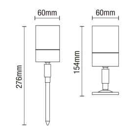 Leto 1 Light Outdoor Spike Light - Stainless Steel