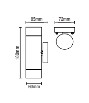Brac Solid Brass Outdoor Up & Down Wall Light, Brass