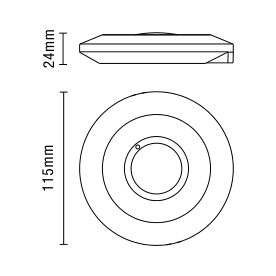 Stealth Microwave Circular Low Profile Sensor - White