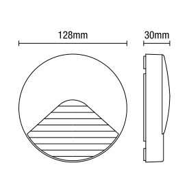 Breez LED Round Surface Brick Wall Light, Anthracite