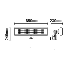 Blaze - Wall Mount Patio Heater 1800W