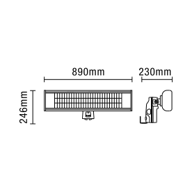 Blaze - Wall Mounted Patio Heater with LED Lights