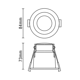 Jenn 8 Watt Fire Rated IP65 COB LED Recessed Downlight - Black or White