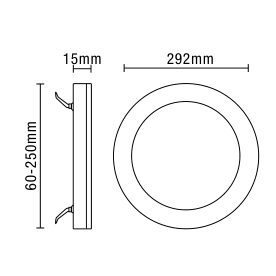 Tauri 24 Watt LED Flush Ceiling or Wall Light - White