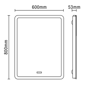 Nor LED Bathroom Mirror Touch Sensitive Wall Light - Chrome