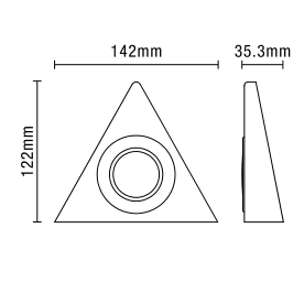 Ayla 3w UnderCabinet LED CCT Triangle Satin Nickel